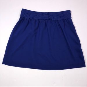LOFT Chiffon Mini Skirt Cobalt Blue Purple 00P